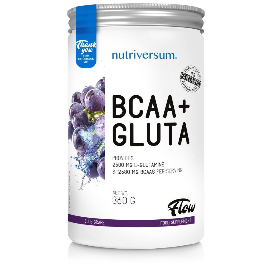 Nutriversum FLOW - BCAA+GLUTA Blue Grape Flavor