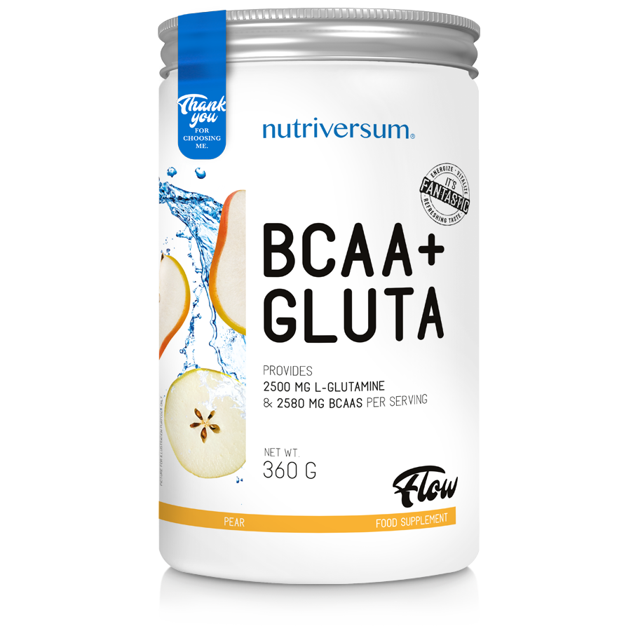 Nutriversum FLOW - BCAA+GLUTA Pear Flavor